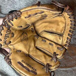 Wilson Tan and Dark Brown Leather Baseball Glove